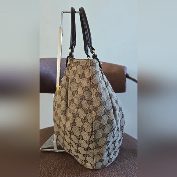 Gucci Canvas Pelham Studded Tote - Picture 8 of 11